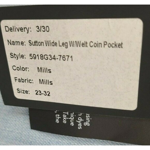 New Paige Denim Jeans Womens 27 Sutton Wide Leg High Waist - Picture 4 of 6